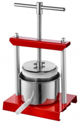 Presa manuala pentru struguri citrice vinete Vevor Inox capacitate 5.5 l diametru cos 22 cm 