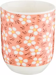 Set 12 cani portelan Flower 6x8 cm 100 ml 