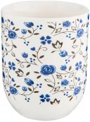 Set 12 cani portelan Flowers 6x8 cm 100 ml 