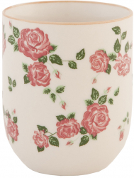 Set 12 cani portelan Roses 6x8 cm 100 ml 