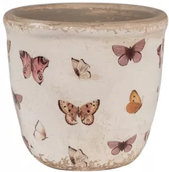 Set 2 ghivece flori ceramica Fluturasi 11x10 cm 