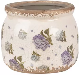 Set 2 ghivece flori ceramica Hortensii 12x10 cm 