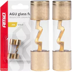 Set 2 sigurante din sticla tip AGU contacte aurite 20A 
