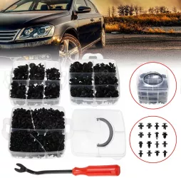 Set 625 clipsuri auto universale pentru montaj cu extractor inclus