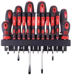 Set de surubelnite cu suport de perete 18 buc 
