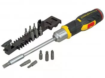 Surubelnita 13 piese clichet multifunctionala cu biti maner rotativ Stanley Fatmax 