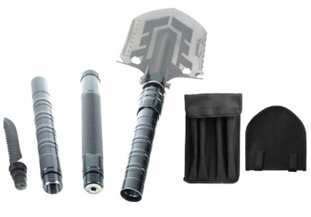 Unealta multifunctionala pliabila 16 in 1 Zola® lopata sapa cazma tarnacop fierastrau si deschizator de sticle metalica 12.7 x 3