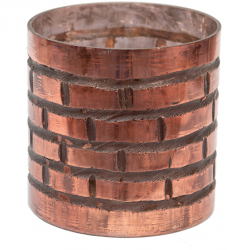 Vaza flori sticla cupru 15x15 cm 