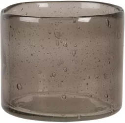 Vaza flori sticla sticla gri 10x8 cm 