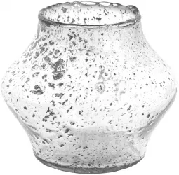 Vaza flori sticla transparenta 15x13 cm 