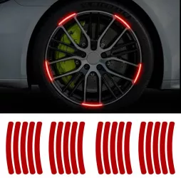 Set 20 bucati Elemente Reflectorizante Wheel Arch pentru autoturisme biciclete motociclete atv-uri scutere culoare Rosie 