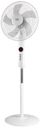 Ventilator cu picior Teesa 3 viteze Alb 45 W Miscare de oscilatie Inaltime reglabila 130.5 cm Diametru 43 cm Telecomanda 