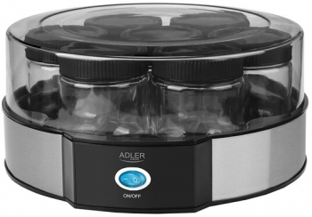 Aparat pentru preparat iaurt Adler Automat putere 20W 7 borcane din sticla 200 ml 