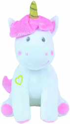 Jucarie plus muzicala cu lumini Jemini 24 cm Unicorn 