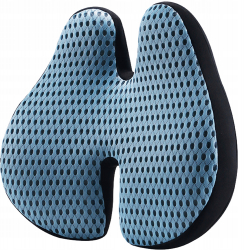 Perna ortopedica suport lombar in forma de H Zola® spuma de memorie pentru scaun birou sau masina husa detasabila 42 x 38 x 9 cm 