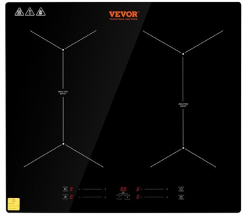 Plita incorporabila Vevor Inductie 4 zone de gatit Control Touch Booster Blocare de siguranta pentru copii 60 cm Negru 