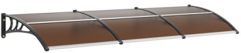 Copertina pentru intrare 965 x 2975 mm policarbonat si aluminiu Maro protectie solara UPF 50