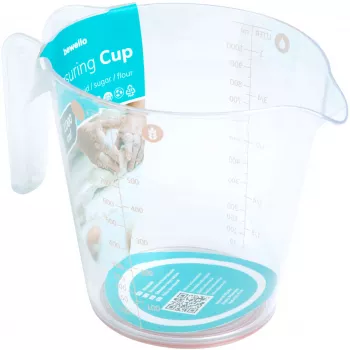 Pahar de masura - 1L - plastic - culoare piersica - 19 x 11 5 x 14 cm 
