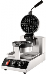 Aparat profesional pentru vafe Vevor Inox 1300 W 50-300 dimensiune de lucru 190.5 x 190.5 mm 