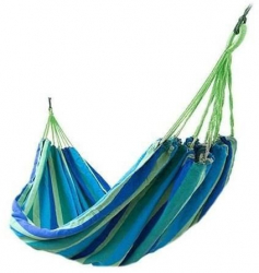 Hamac bumbac verde si albastru max 150 kg 200x150 cm 