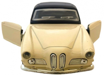 Macheta auto Classic Car Vintage 1908 scara 1 32 culoare crem 13 cm 