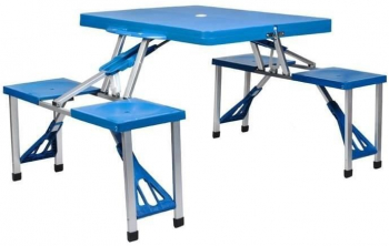 Masa plianta camping cu 4 scaune 82x82x70 cm Malatec 