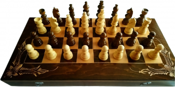 Set mini-gigant de sah urias din lemn fag 65x65 cm cutie de sah piesa de sah 11.5cm joc de dame backgammon table maro 