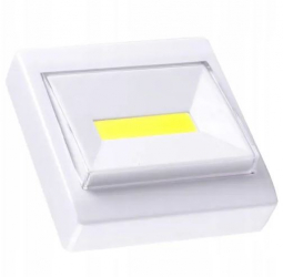Lampa de veghe LED Zola® model tip intrerupator plastic 8.5x8.5 cm alb 