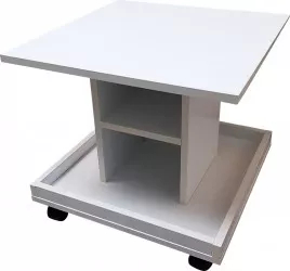 Masuta cafea Andra Alb mat 50cm x 50cm x H 45cm 