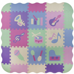 Puzzle de podea din spuma Zola® 2 in 1 cu margine inalta 112 x 112 cm