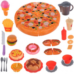 Set alimentare de jucarie Zola® plastic pizza hot dog hamburger 