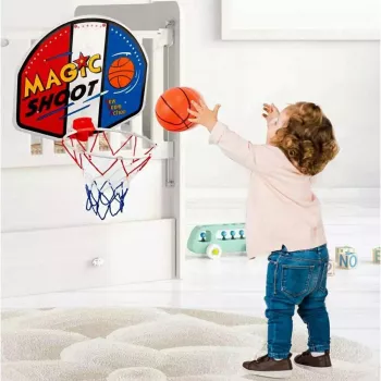 Set MINI pentru copii Cos de basket + Minge + Pompa pentru activitati in aer liber sau interior 
