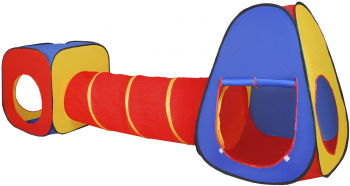 Cort de joca pentrui copii Zola® tip tunel 3 in 1 multicolore 