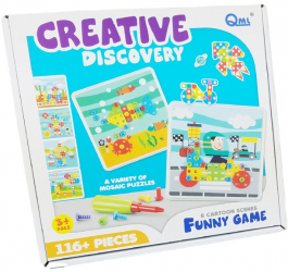 Joc tip puzzle Creative 3D 116 piese 8 imagini cu activitati copii peste 3 ani 