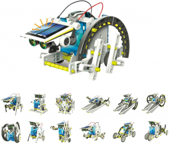 Kit robot solar pentru un mic constructor 14 in 1 Zola® 29x17.5x8 cm motor solar utilizat in aer liber