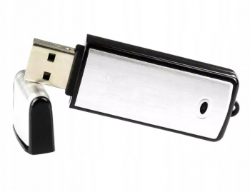 Reportofon mini in forma de stick USB Zola® spion 8 GB activare rapida WAV raza de actiune 6-8 M argintiu 