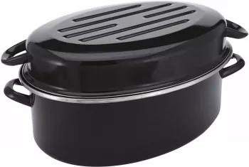 Tava cuptor dubla Judge otel carbon 38.8x28.8x19 cm negru 