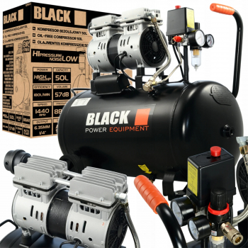Compresor aer 50L 8BAR fara ulei 180Lmin 750W 1CP 12860 