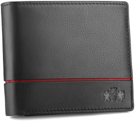 Portofel barbati Negru orizontal Piele naturala 9.5x12.5x2 cm Zagatto ZG-N992-F5 