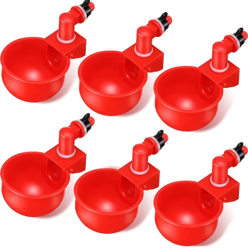 Set 6 adapatoare pentru pui Plastic Rosu 