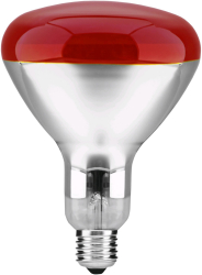 Bec infrarosu Avide Rubin E27 250W Rosu clasa energetica D 