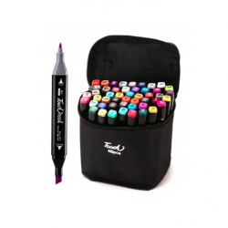 Set Markere Cu Doua Varfuri 48 Piese Gonga® Multicolor 