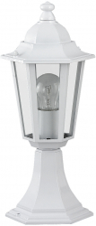 Stalp iluminat exterior Rabalux Velence E27 60W IP43 40cm metal/sticla Alb 