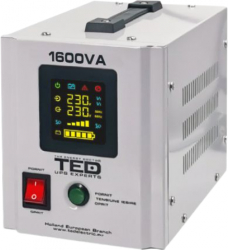 UPS pentru centrala 1600VA/1050W runtime extins utilizeaza doi acumulatori TED 