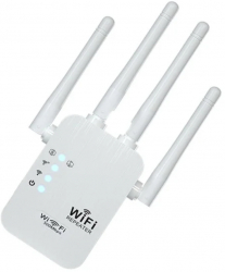 Amplificator semnal Wireless Zola® transfer pana la 300 Mbps 4 antene conexiune WPA/WPA2 WPA-PSK/WPA2-PSK plastic alb
