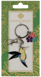 Breloc Happy & Bright colibri crem-albastru 