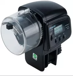 Hranitor automat pentru pesti de acvariu afisaj LCD plastic 10.6x10.3x5.9 cm Gonga® Negru