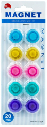 Magneti color rotunzi 20mm 10 buc/set 