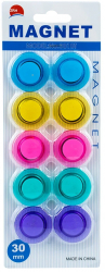 Magneti color rotunzi 30mm 10 buc/set 