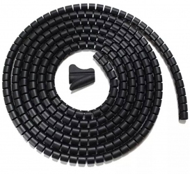 Organizator cabluri spiralat Zola® flexibil protectie diametru 22 mm lungime 2 m negru 